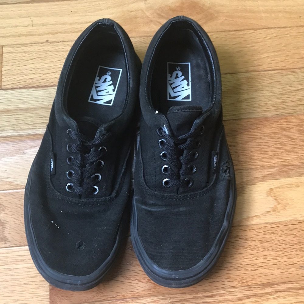Vans Authentic Skate Shoe - Black Monochrome